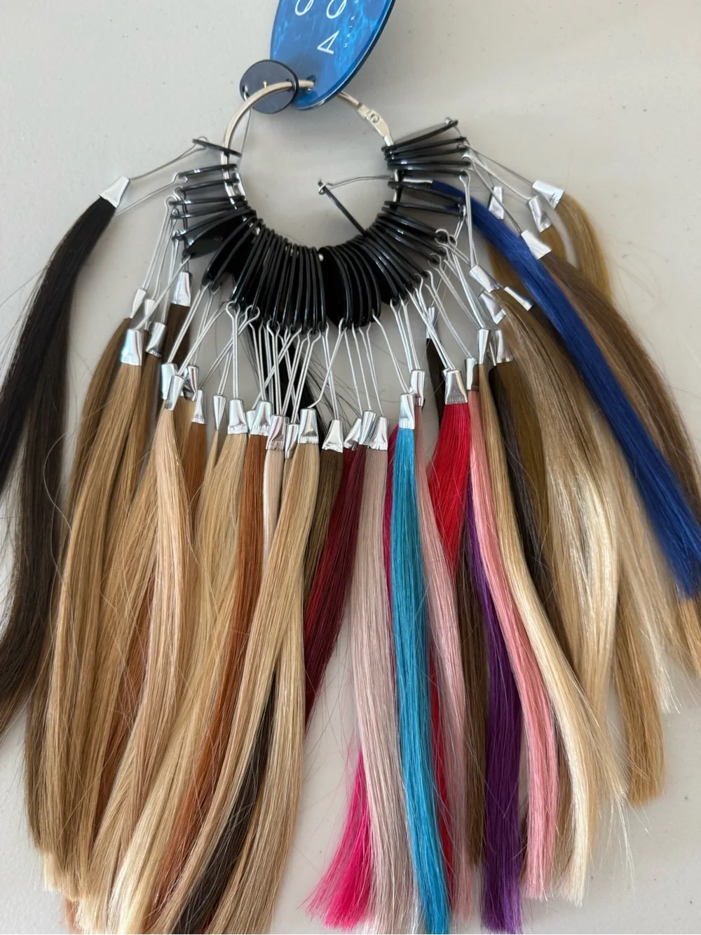 AQUA Hair Extensions Professional Ring Salon Hair Extension Color Swatch Sample